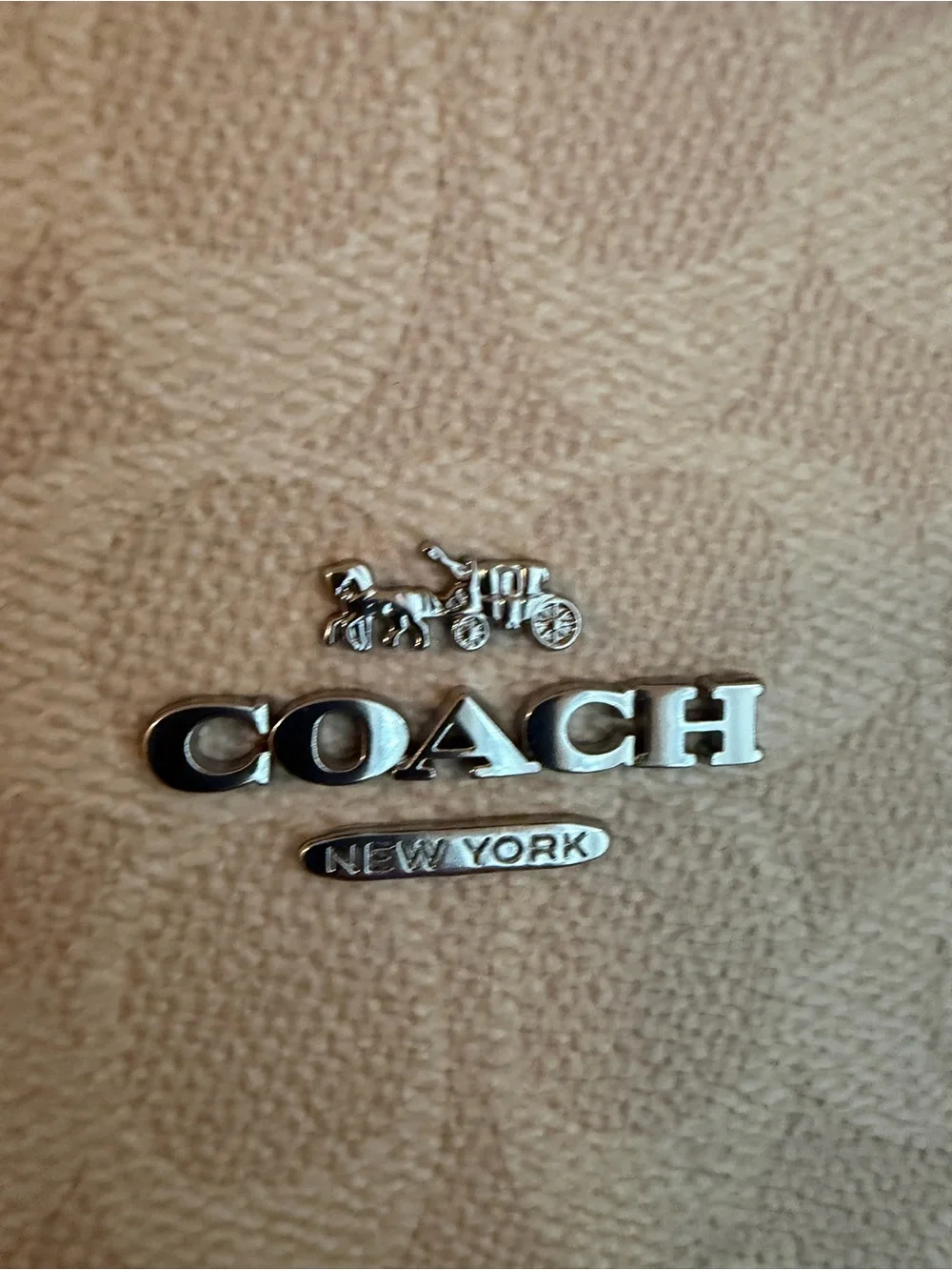 Coach Mollie 25 Tan Signature Tote New